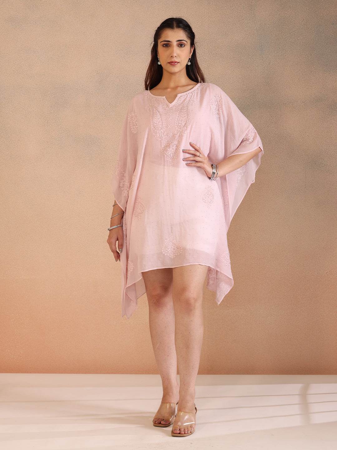 ZIYA GEORGETTE KAFTAN - KRI CHIKANKARI